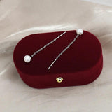 Freshwater Pearl Long Earrings 925 Silver Jewelry for Women