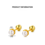 925 Sterling Silver Pearl Stud Earrings for Women