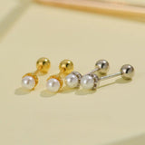 925 Sterling Silver Pearl Stud Earrings for Women