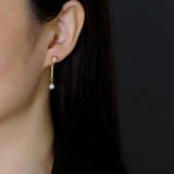 925 Silver Tassel Pearl Drop Earrings, Bohemian Party Jewelry Gift