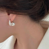 Pearl Water Drop Stud Earrings Fine Jewelry Minimalist Accessories