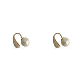 Pearl Water Drop Stud Earrings Fine Jewelry Minimalist Accessories
