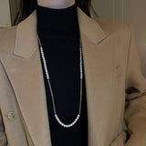 Freshwater Pearl Necklace Double-layer Party Jewelry
