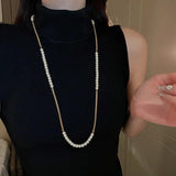 Freshwater Pearl Necklace Double-layer Party Jewelry