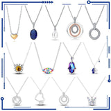 925 Silver Zircon Charm Pendant Necklace for Women Men