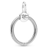 Baroque Pearl Mouse O Pendant Bead 925 Silver Charm