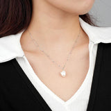 925 Silver Beads Chain Pearl Pendant Necklace Women Fine Jewelry