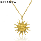 925 Silver Sunflower Pendant Long Chain Necklace Choker Jewelry