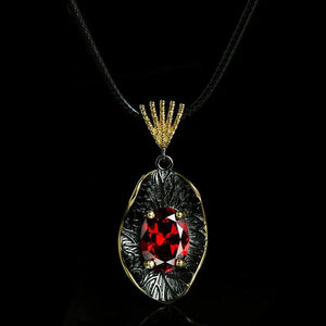 Red Zircon Pendant Jewelry for Necklace