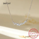 925 Silver 0.58CT Moissanite Necklace Smile Pendant