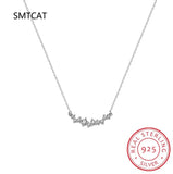 925 Silver 0.58CT Moissanite Necklace Smile Pendant
