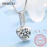 Heart Cut 2CT Moissanite Pendant Necklace