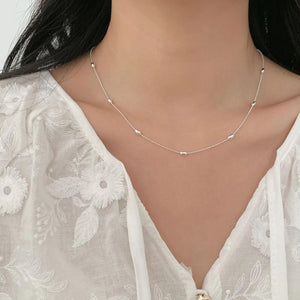 925 Sterling Silver Bead Necklace for Women
