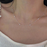 925 Sterling Silver Bead Necklace for Women