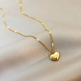 Stainless Steel Love Necklace 18K Clavicle Chain for Women
