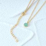 S925 Turquoise Circle Pendant Necklace Sterling Silver
