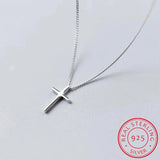 925 Silver Cross Pendant Necklace for Women Wedding