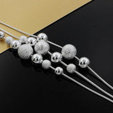 925 Silver Bead Necklace Charm Classic High Wedding Chain