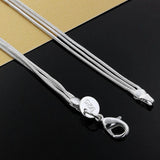 925 Silver Bead Necklace Charm Classic High Wedding Chain