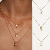 925 Silver Key & Lock Zirconia Pendant Necklace