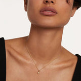 925 Silver Key & Lock Zirconia Pendant Necklace