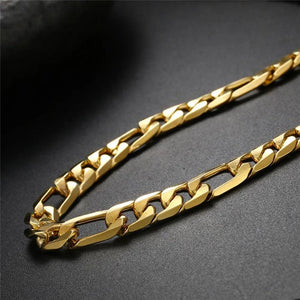 18K 20 Inch Classic 8MM Chain Necklace Men Jewelry Wedding Party