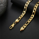 18K 20 Inch Classic 8MM Chain Necklace Men Jewelry Wedding Party