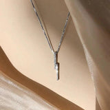 925 Silver Geometric Necklace Choker Charm Jewelry Gift for Ladies