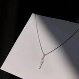 925 Silver Geometric Necklace Choker Charm Jewelry Gift for Ladies