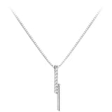 925 Silver Geometric Necklace Choker Charm Jewelry Gift for Ladies