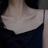 925 Silver Geometric Necklace Choker Charm Jewelry Gift for Ladies