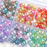 250pcs 8mm Gradient Acrylic Pearl Beads Jewelry Making DIY Craft Handbags