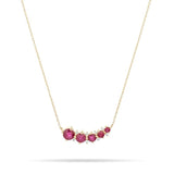 925 Silver Red Zircon Pendant Necklace For Lovers' Wedding