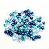6mm Mixed Pearlized Glass Pearl Beads for Jewelry Making, 200pcs/box