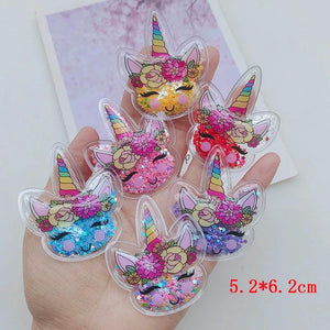 20pcs Unicorn Bling Flowing Patches for DIY Headband Accessories