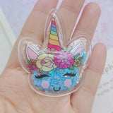 20pcs Unicorn Bling Flowing Patches for DIY Headband Accessories