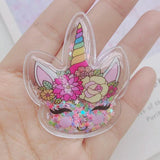 20pcs Unicorn Bling Flowing Patches for DIY Headband Accessories