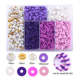 DIY Women Jewelry Kit Polymer Clay Beads Gift Pack Letters Bead Pearl Set