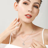 925 Silver Chain Butterfly Pendant Necklace for Women