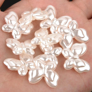 20pcs Pearl Beads Bow Shape Spacer Beads for Jewelry Making DIY Charm Bracelet