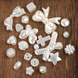 20pcs Pearl Beads Bow Shape Spacer Beads for Jewelry Making DIY Charm Bracelet