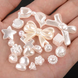 20pcs Pearl Beads Bow Shape Spacer Beads for Jewelry Making DIY Charm Bracelet