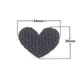 20Pcs/Lot 34mm Cotton Knitting Heart DIY Crafts Accessories