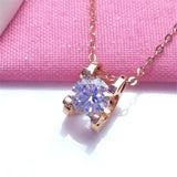 14k Rose Gold Plated Crystal Bull Head Pendant Choker Necklace