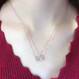 14k Rose Gold Plated Crystal Bull Head Pendant Choker Necklace