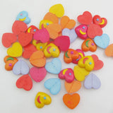 15MM Heart Buttons Flatback No Holes 50Pcs DIY Jewelry Art Craft Decoration
