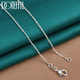 925 Silver 3 Star Chain Necklace Wedding Engagement Party Jewelry