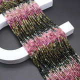 3mm Faceted Tourmaline Natural Stone Beads