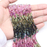 3mm Faceted Tourmaline Natural Stone Beads