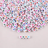 Acrylic Heart Beads Mixed Letters Bracelet Necklace DIY